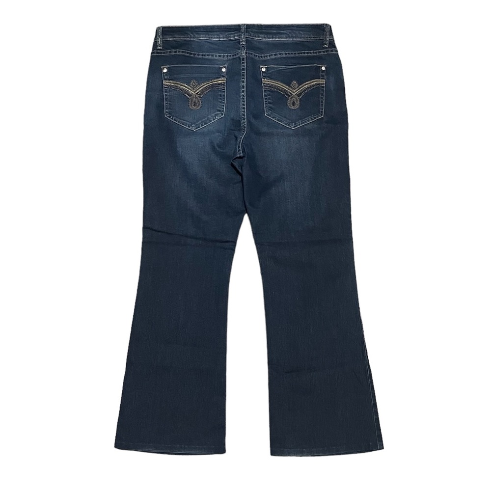 CACHÈ Studded Bling Boot-Cut Stretch Jeans